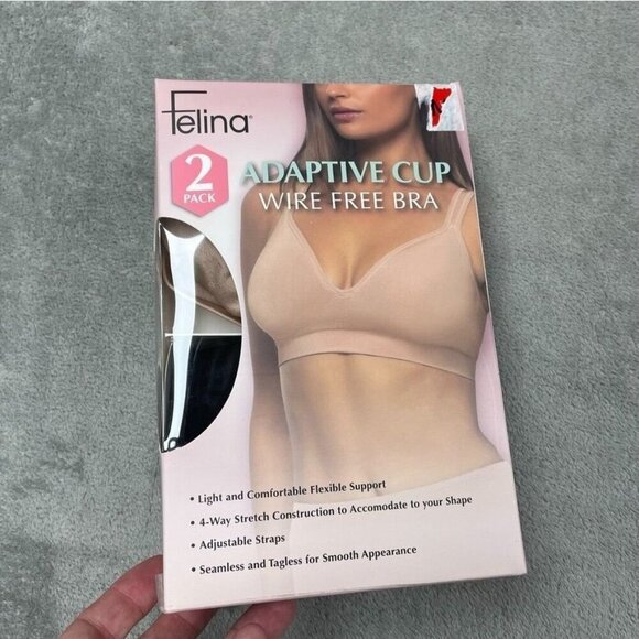 Felina Other - Felina Adaptive Cup Wire Free Bras 2-Pack Light Support Beige d0947